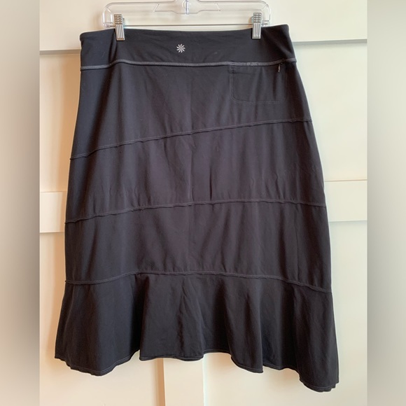 Athleta Black Tiered Midi Skirt - Picture 2 of 10